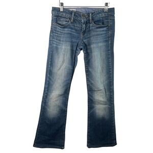Gap 1969 Sexy Boot Jeans Medium Wash Blue Denim Stretch Low Rise 25/0r 0‎ R Y2K